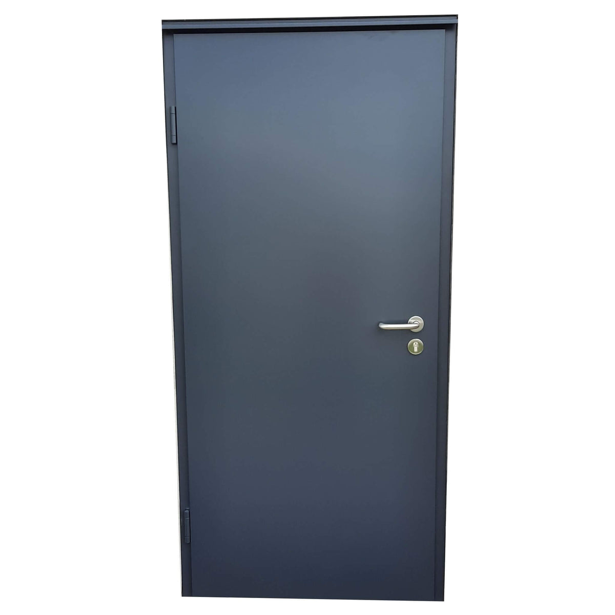 Stahltür Brandschutztür Garagentür Nebeneingangstür Außentür mit Wetterschutzschenkel bewittert Feuerschutztür EI30-C mit CE-Kennzeichen EASY Dübelmontage Metalltür